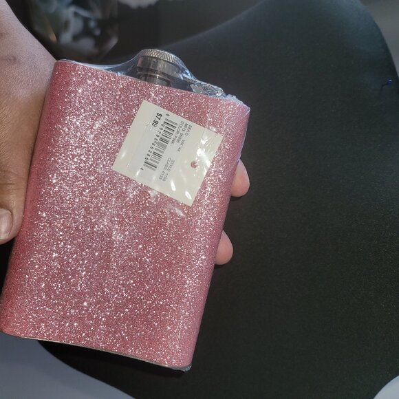 Pink glitter flask - Picture 2 of 2